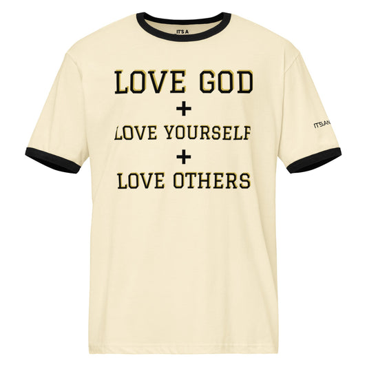 It's A Nelson T-SHIRT LOVE GOD | Unisex Ringer T-Shirt