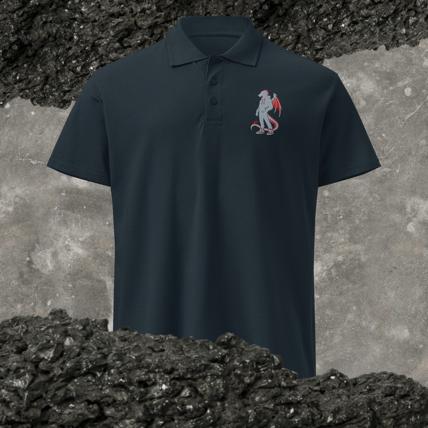 It's A Nelson DTFILM S STREET DRAGON POLO (navy) | Premium Pique Polo Shirt