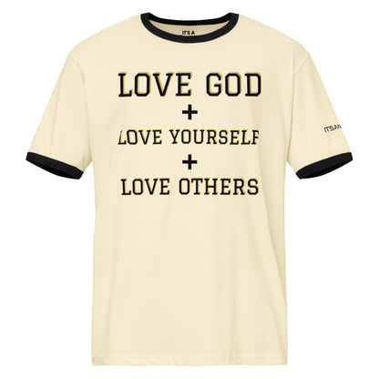 It's A Nelson T-SHIRT LOVE GOD | Unisex Ringer T-Shirt